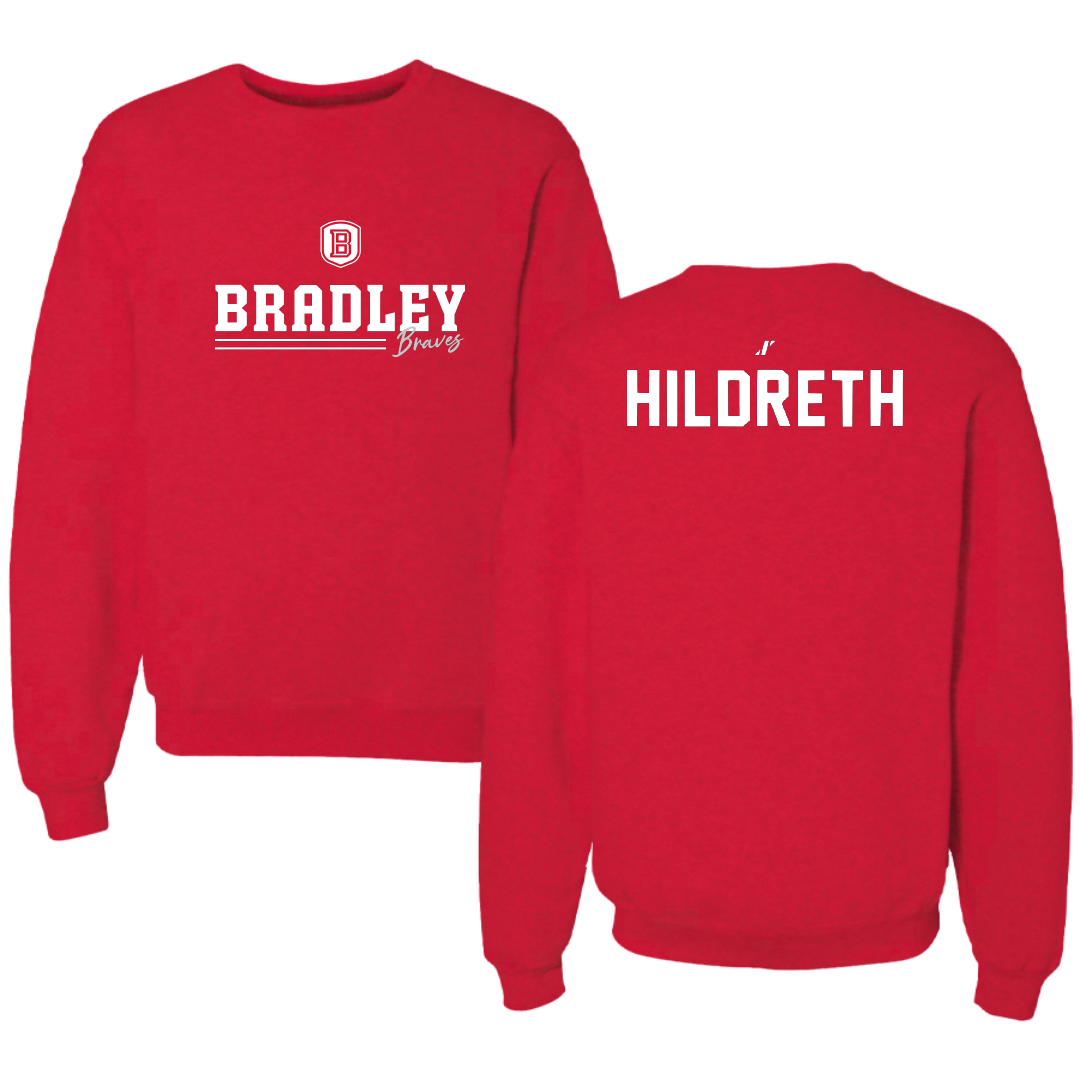 Bradley University Tennis Red General Crewneck - Alexandra Hildreth