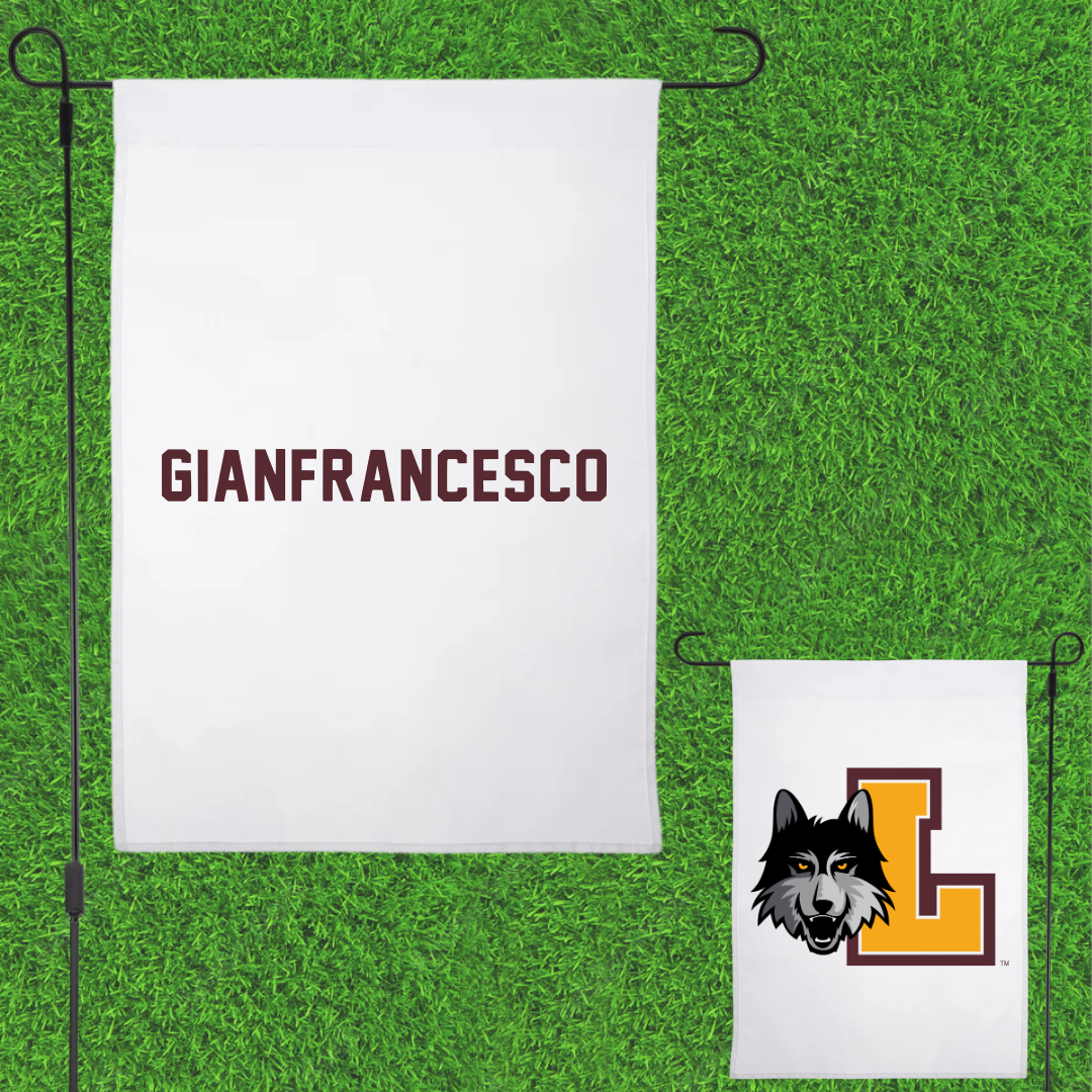 Loyola University-Chicago TF and XC White Garden Flag - Mia Gianfrancesco