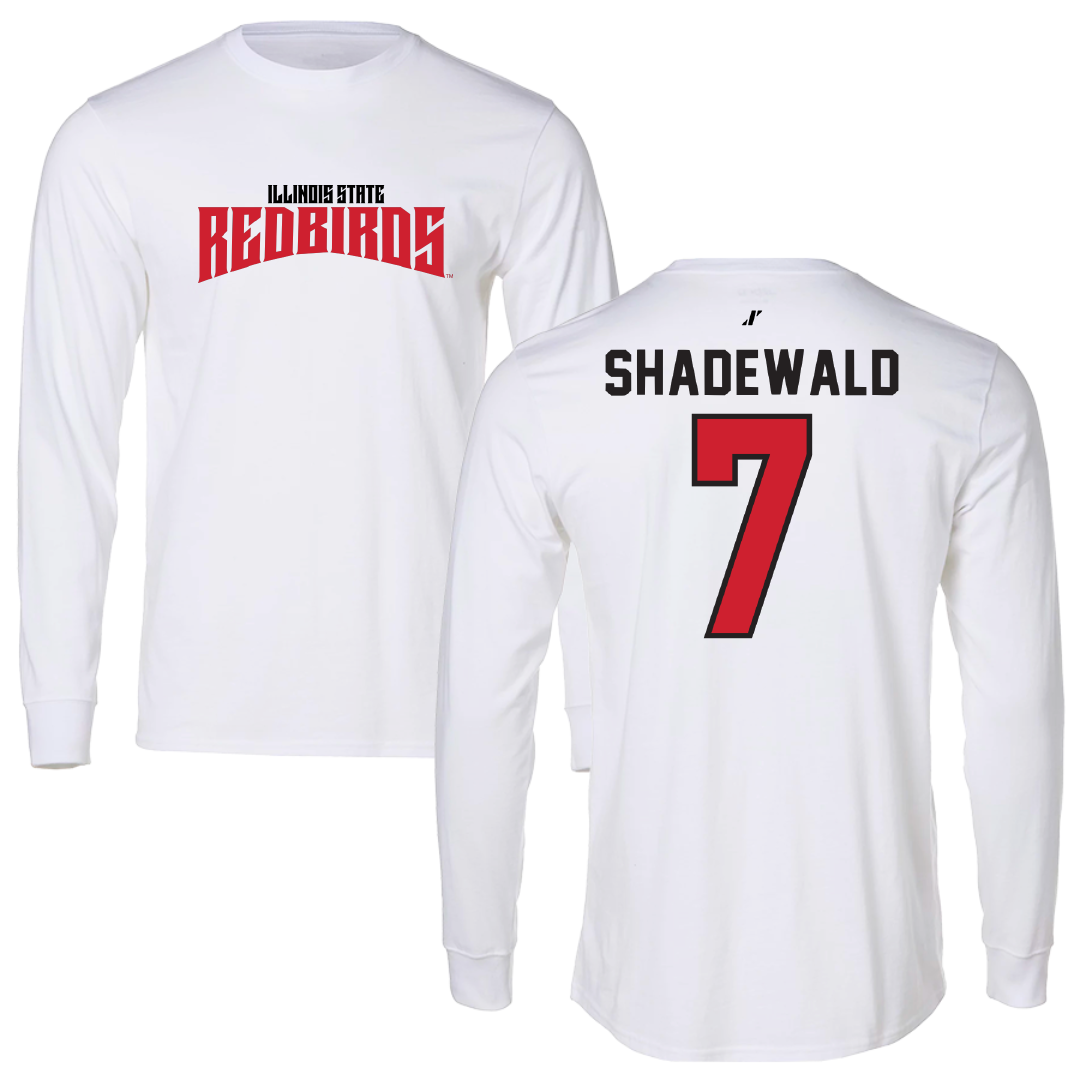 Illinois State University Volleyball White Classic Performance Long Sleeve - #7 Aida Shadewald