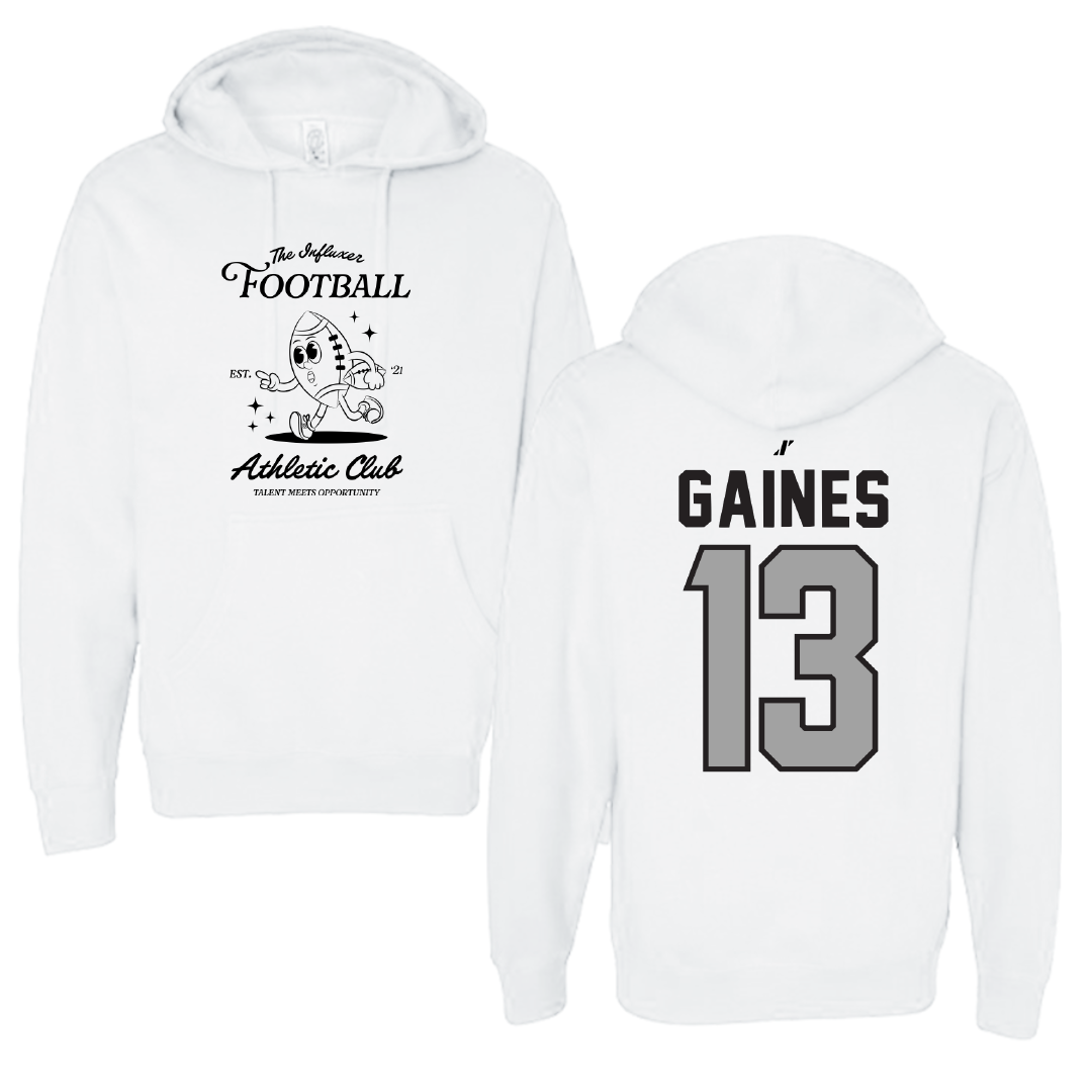 Football White Influxer Athletic Club Hoodie - #13 Jason Gaines
