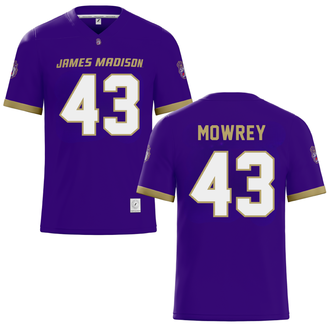 James Madison University Purple Football Jersey - #43 Jack Mowrey