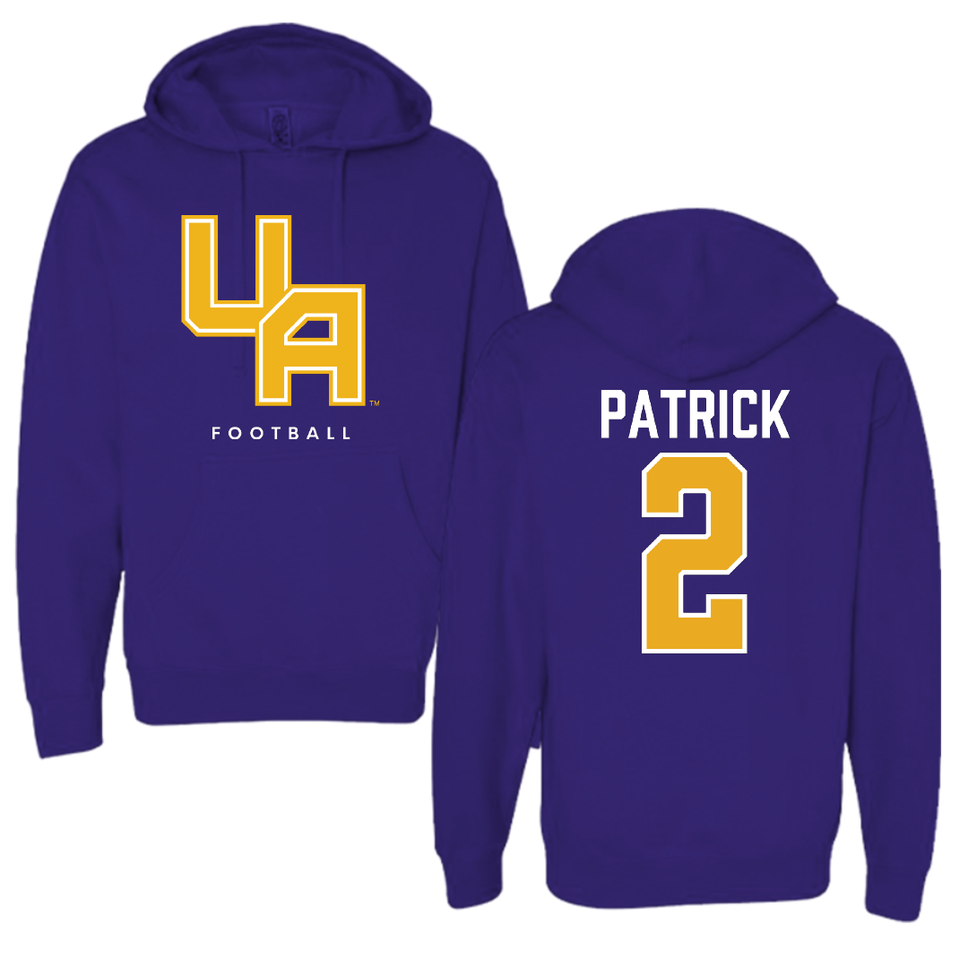 University at Albany Football Purple Hoodie - #2 Denzel Patrick