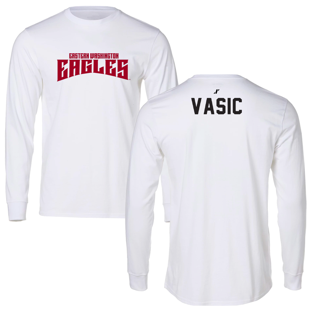 Eastern Washington University Tennis White Classic Performance Long Sleeve - Sara Vasic