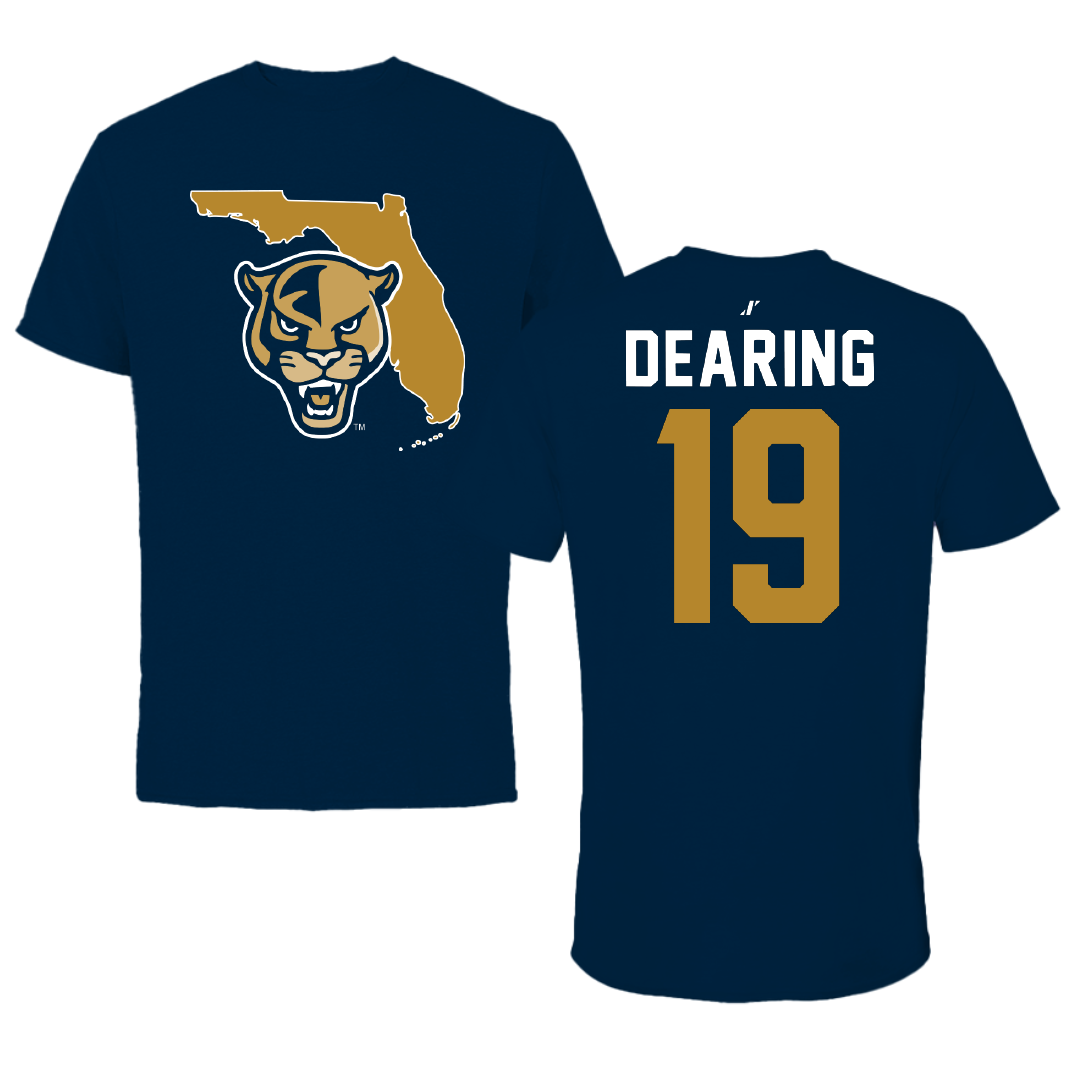 Florida International University Baseball Navy State Performance Tee - #19 Austin Dearing