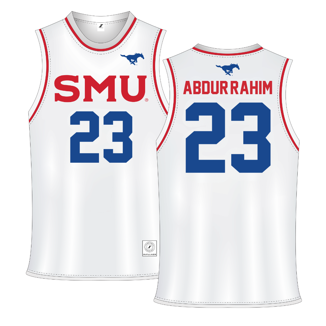 Southern Methodist University White Basketball Jersey - #23 Amirah Abdur-Rahim