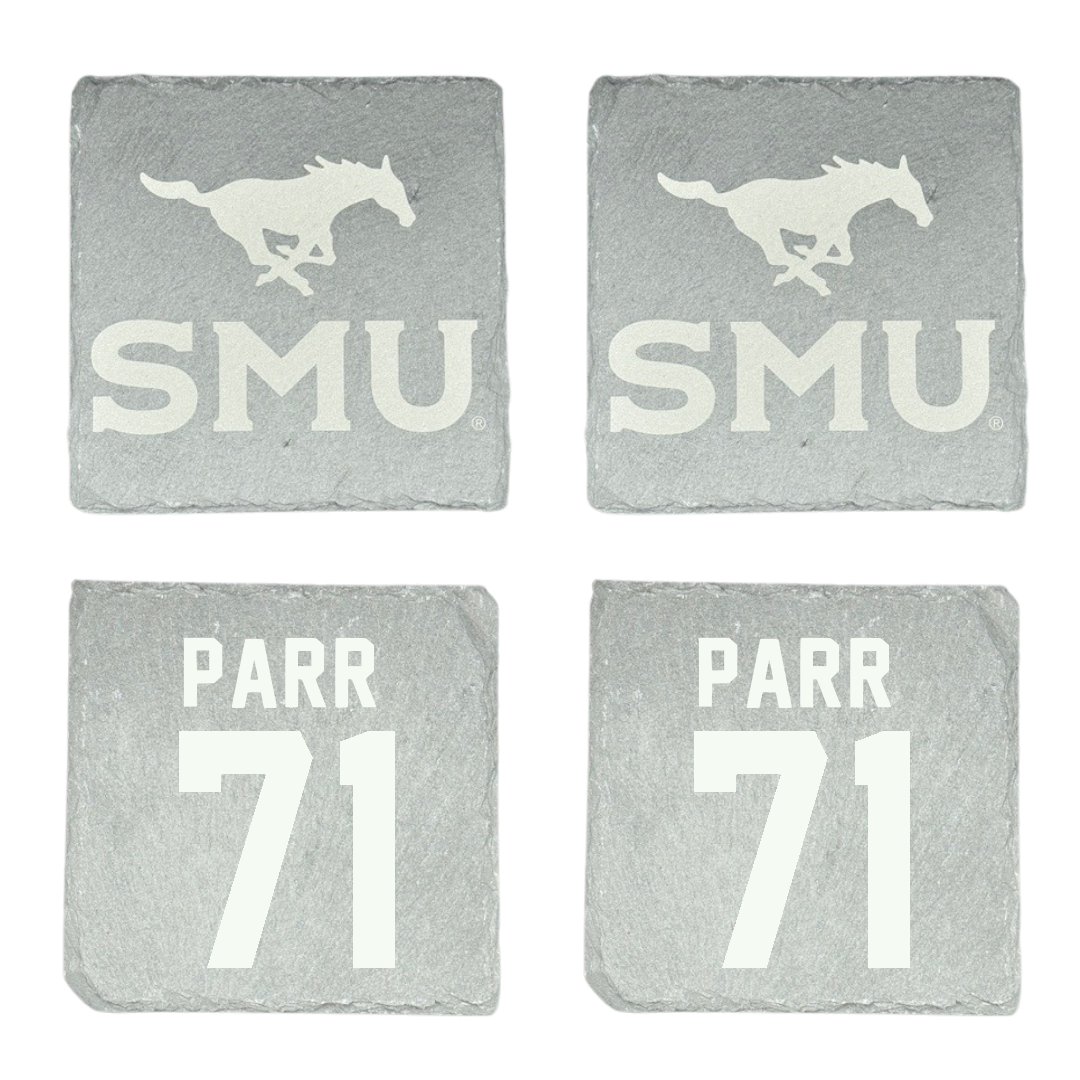 Southern Methodist University Football Stone Coaster (4 Pack)  - #71 Logan Parr