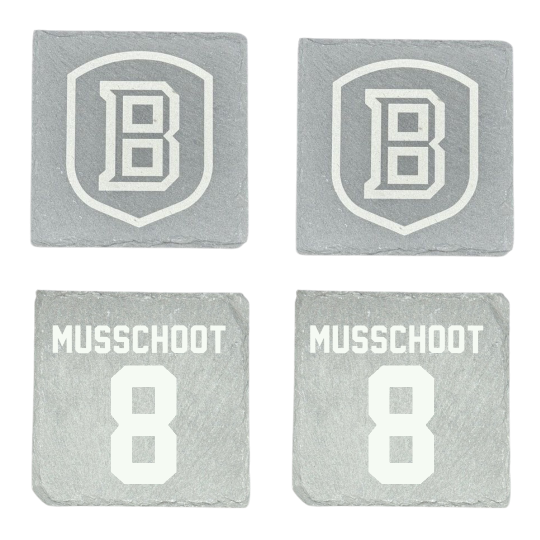 Bradley University Soccer Stone Coaster (4 Pack)  - #8 Cohen Musschoot