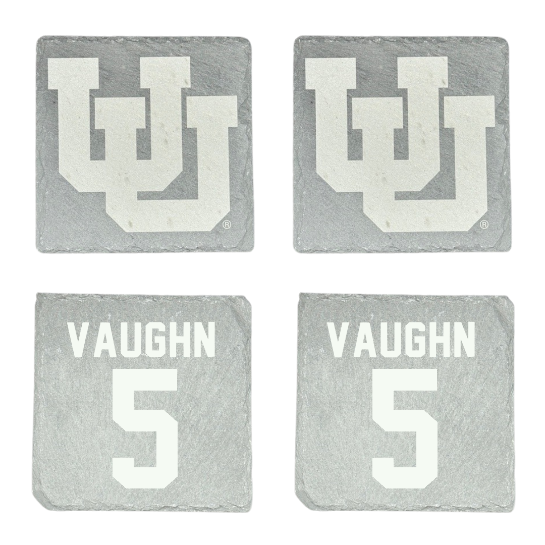 University of Utah Football Stone Coaster (4 Pack)  - #5 Zemaiah Vaughn
