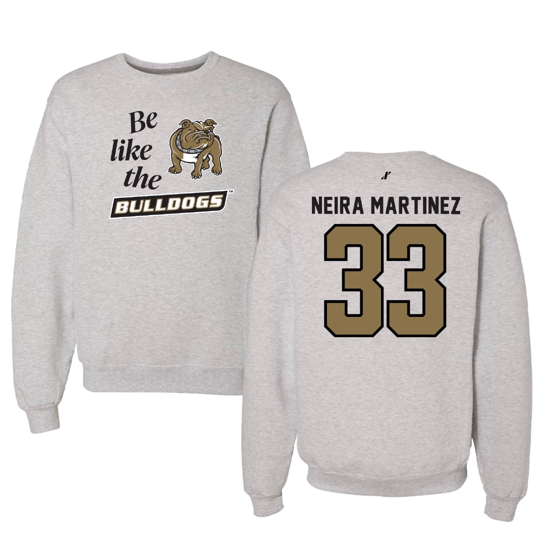 Bryant University Basketball Light Gray Be Like Us Crewneck - #33 Marta Neira Martinez