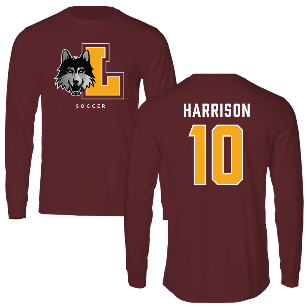 Loyola University-Chicago Soccer Maroon Mascot Long Sleeve - #10 Taylor Harrison