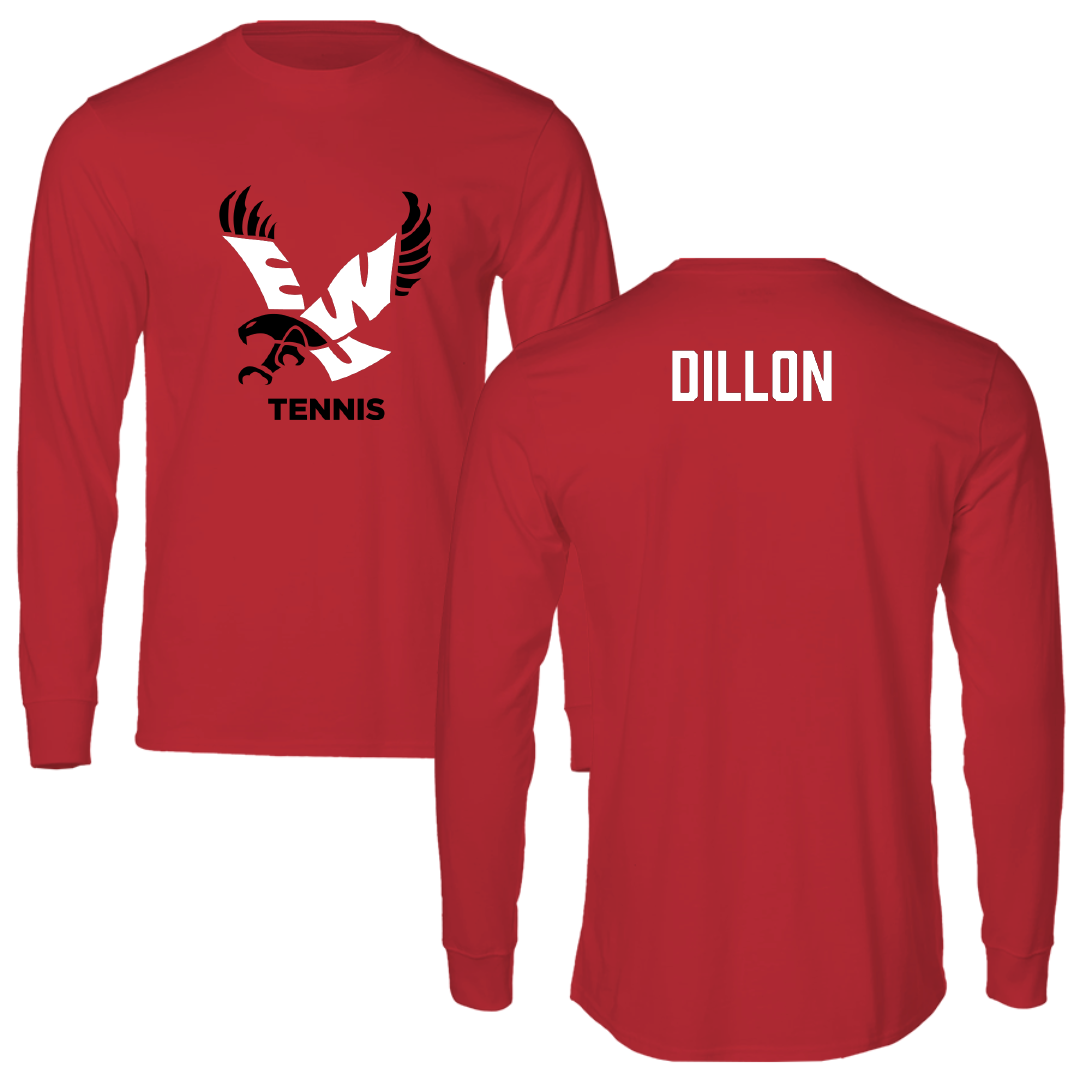 Eastern Washington University Tennis Red EWU Performance Long Sleeve - Drew Dillon