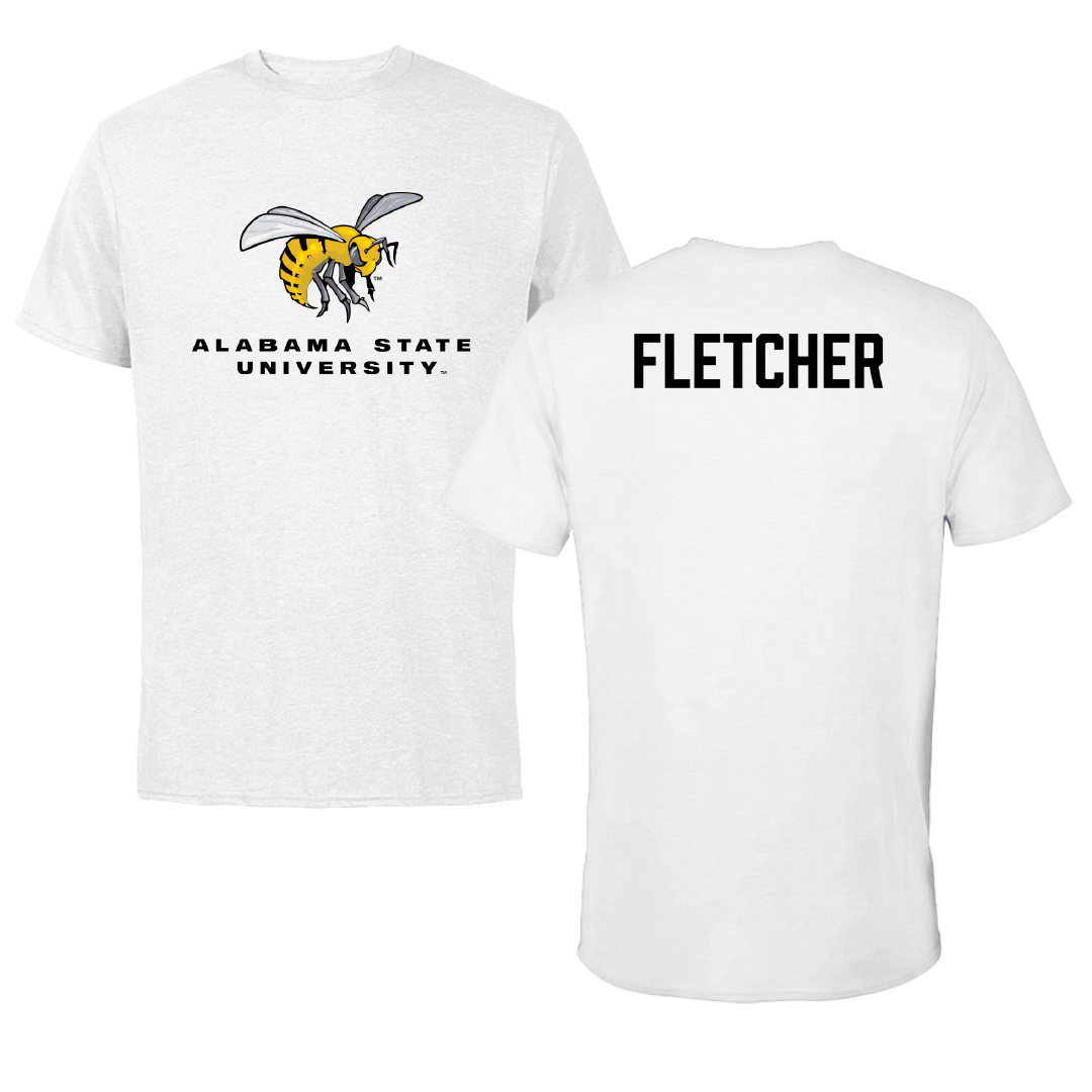Alabama State University Golf White Performance Tee - Carmen Fletcher