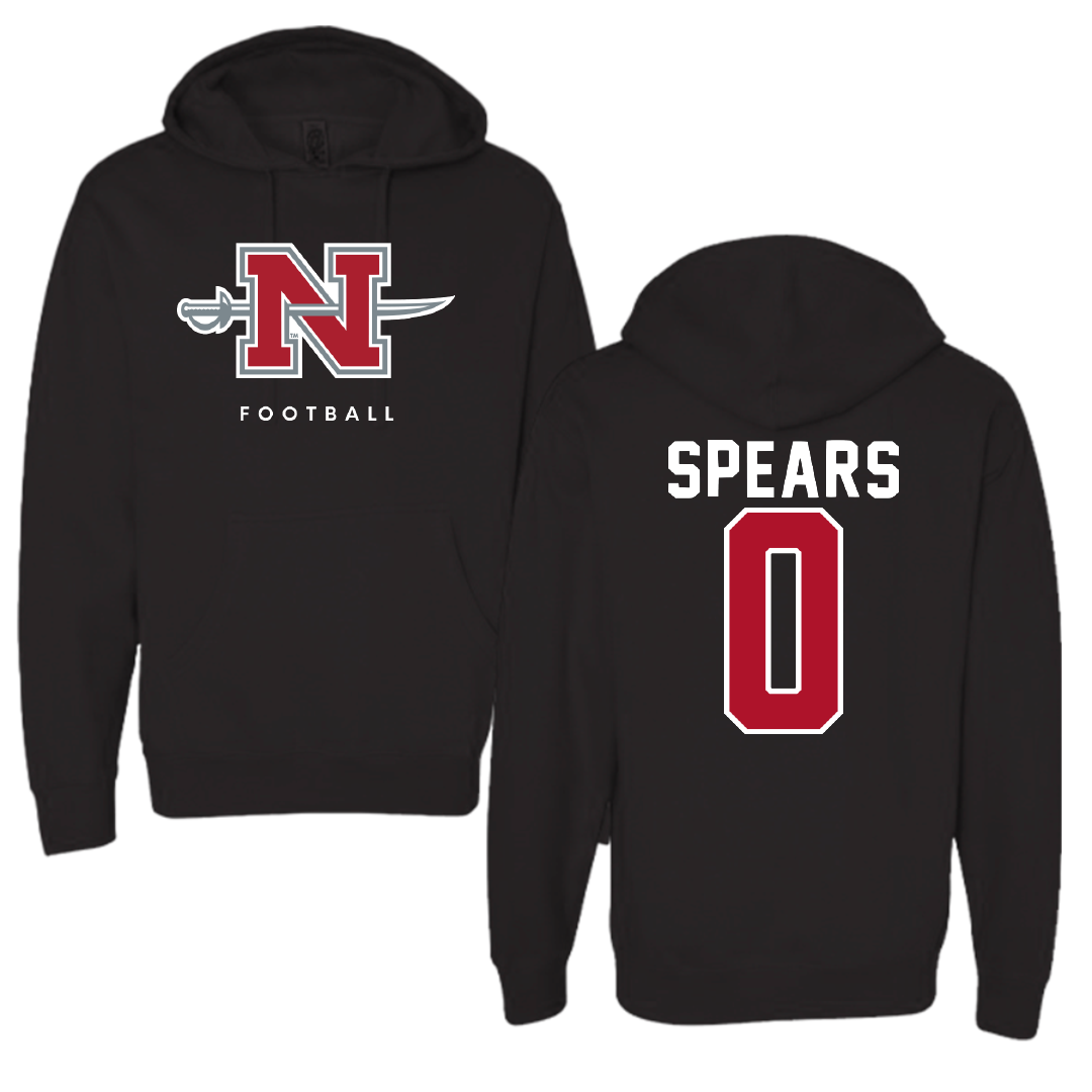 Nicholls State University Football Black Hoodie - #0 Jaylon Spears