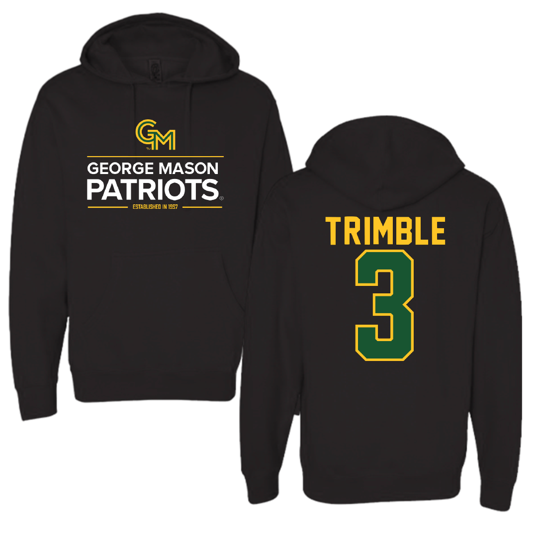 George Mason University Baseball Black General Hoodie - #3 South Trimble