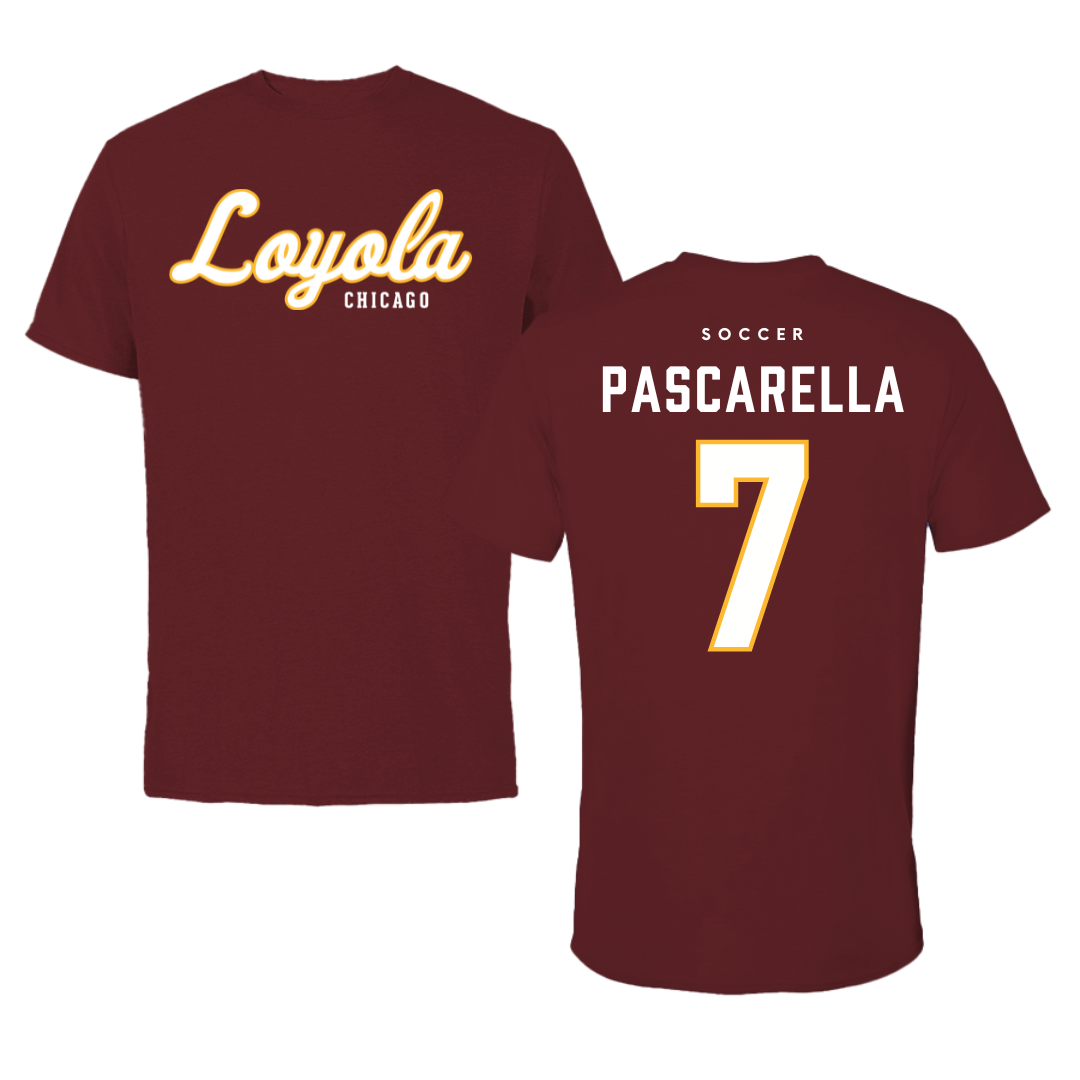 Loyola University-Chicago Soccer Maroon Loyola Tee - #7 Jordan Pascarella