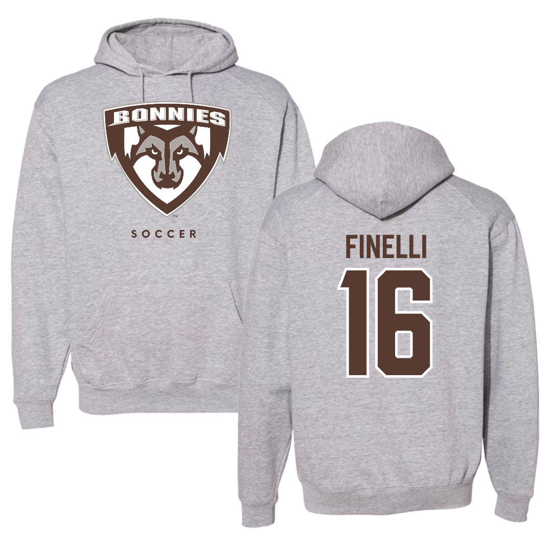 St. Bonaventure University Soccer Gray Hoodie - #16 Luc Finelli