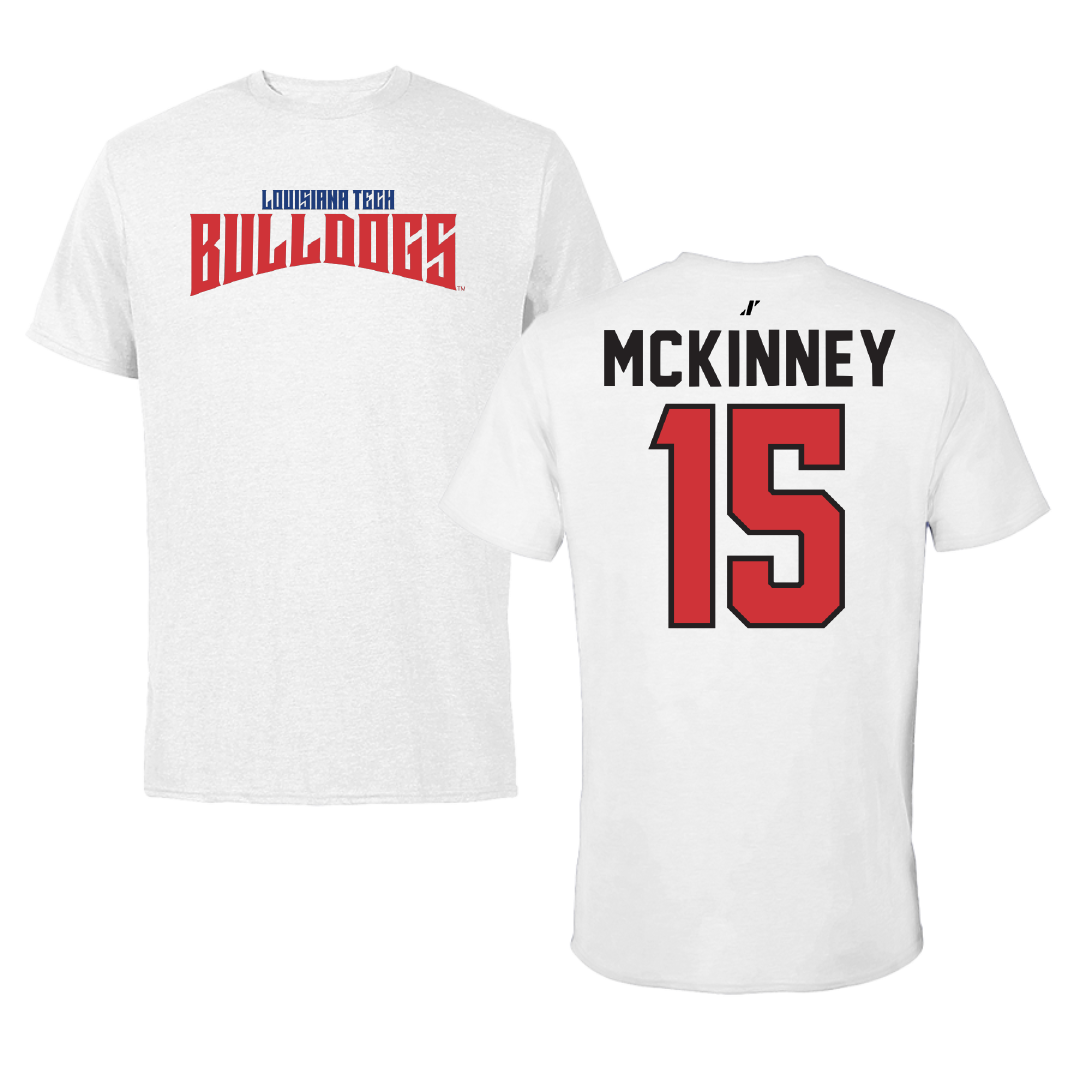 Louisiana Tech University Soccer White Classic Tee - #15 Callie McKinney