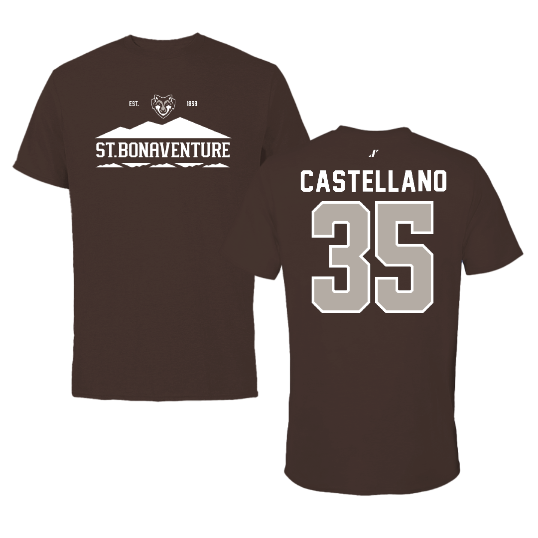 St. Bonaventure University Soccer Brown General Tee - #35 Juliana Castellano