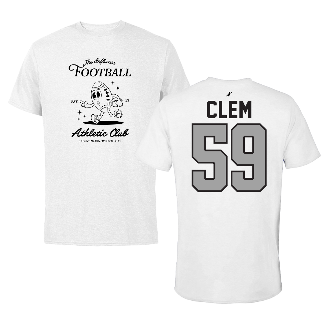 Football White Influxer Athletic Club Tee - #59 Hayden Clem