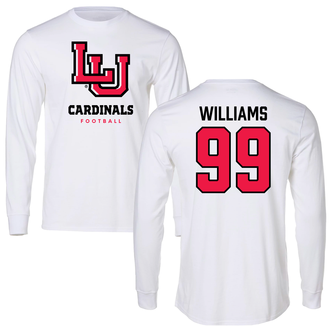 Lamar University Football White Performance Long Sleeve - #99 Caleb Williams
