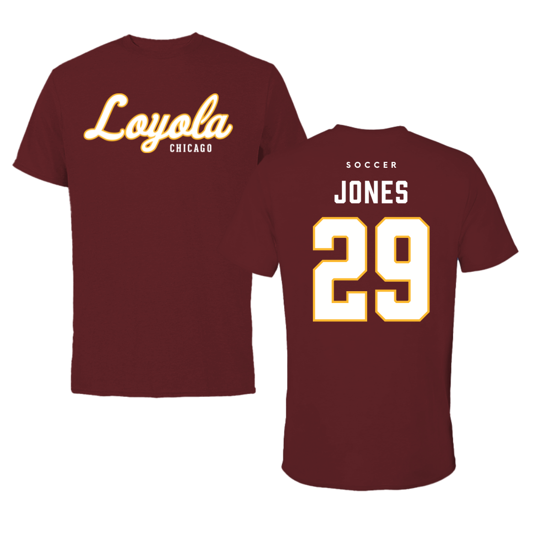 Loyola University-Chicago Soccer Maroon Loyola Tee - #29 Kenedi Jones