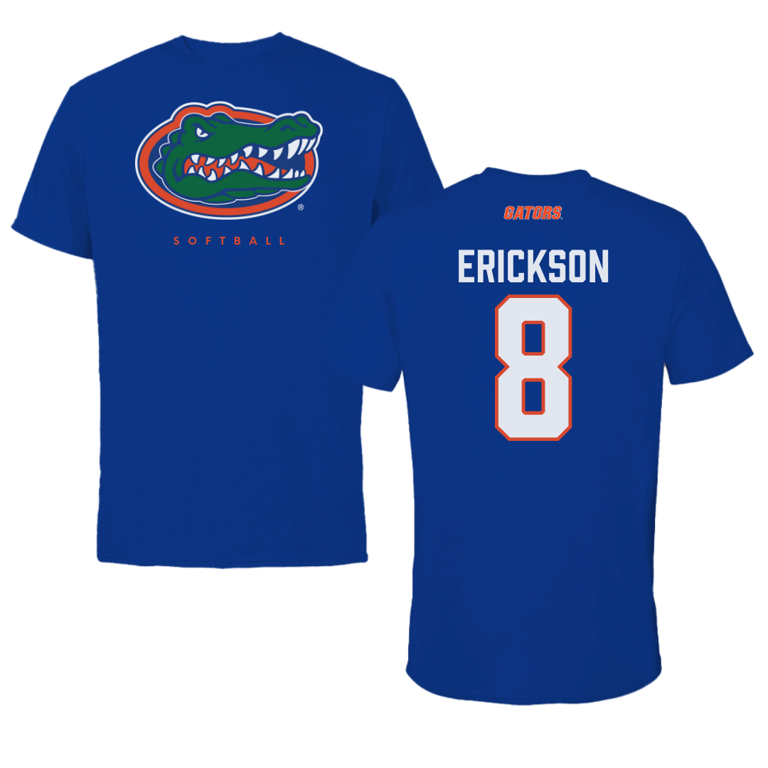 University of Florida Softball Blue Tee - #8 Jocelyn Erickson