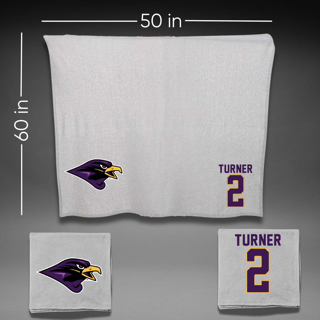 University of Montevallo Baseball Gray Blanket - #2 McGwire Turner