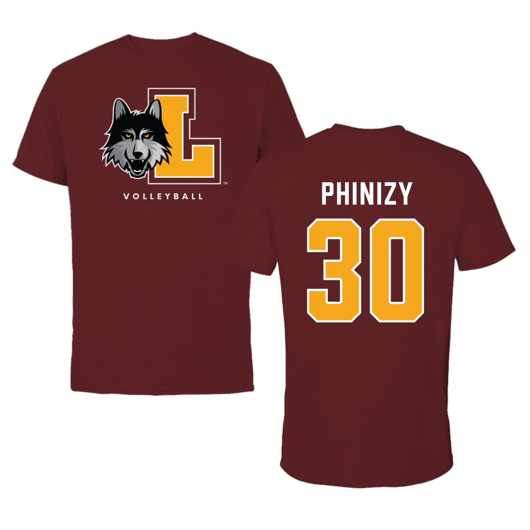 Loyola University-Chicago Volleyball Maroon Mascot Performance Tee - #30 Liam Phinizy
