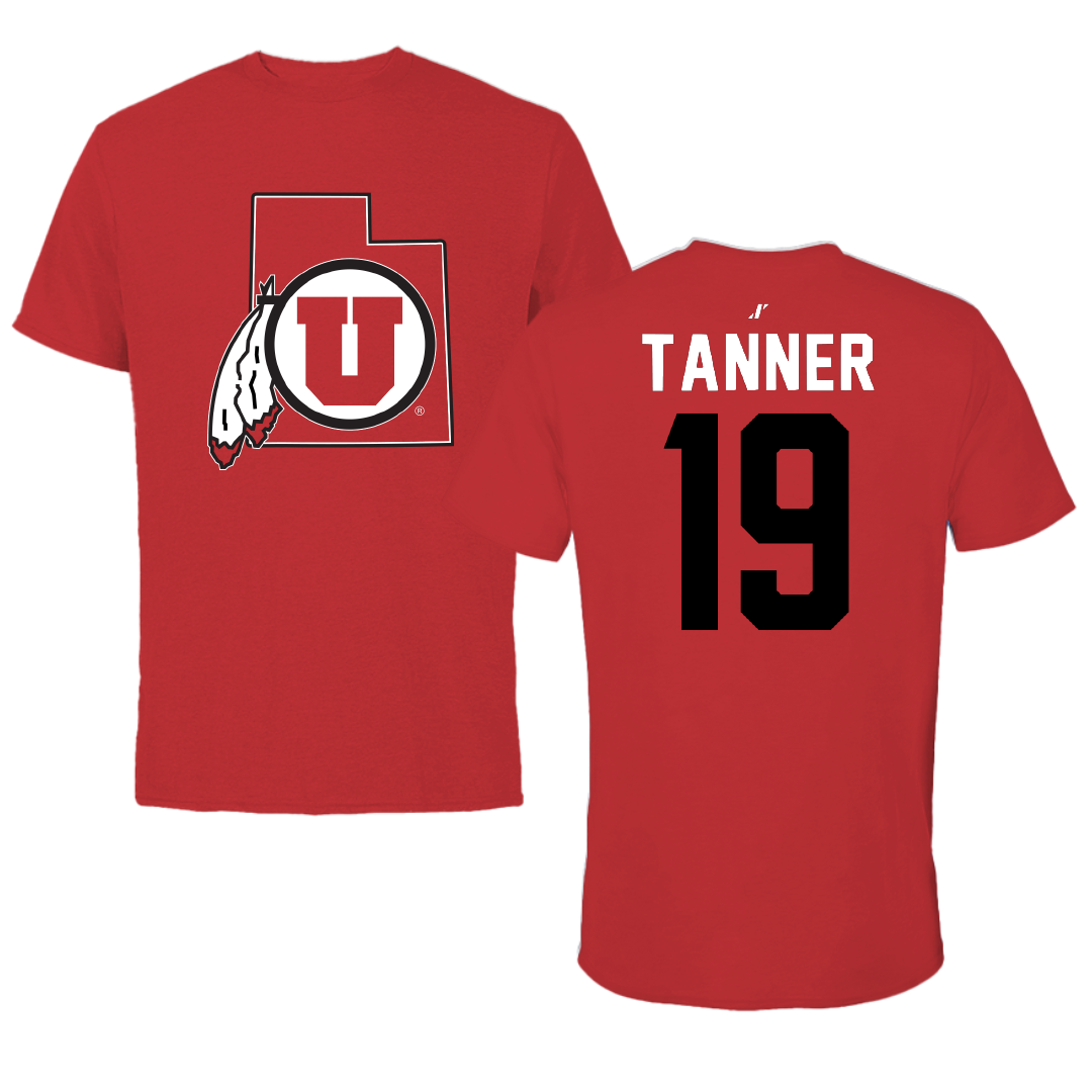 University of Utah Lacrosse Red State Performance Tee - #19 Dallin Tanner