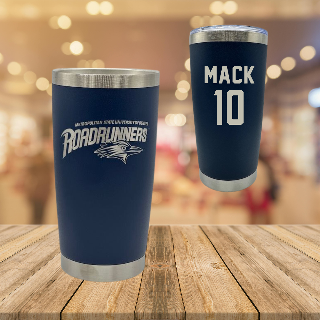 Metropolitan State University of Denver Soccer Navy Stainless Steel Tumbler - #10 Madrid Mack