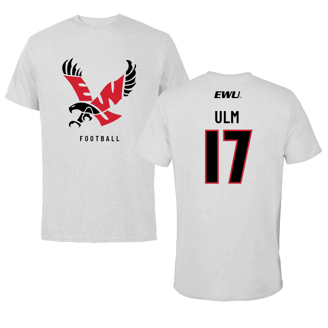 Eastern Washington University Football Light Gray Performance Tee - #17 Nolan Ulm