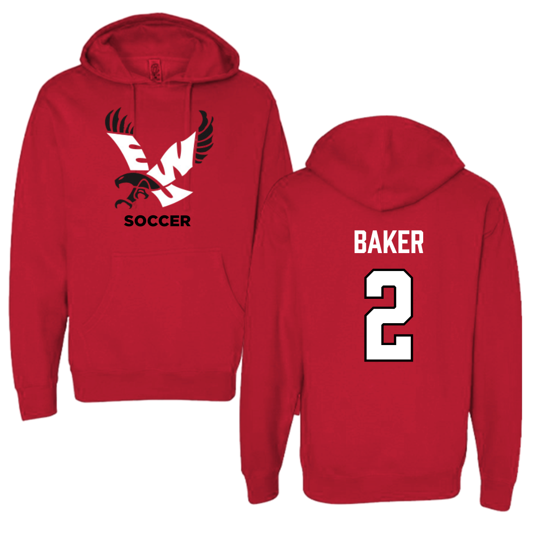 Eastern Washington University Soccer Red EWU Hoodie - #2 Lyric Baker