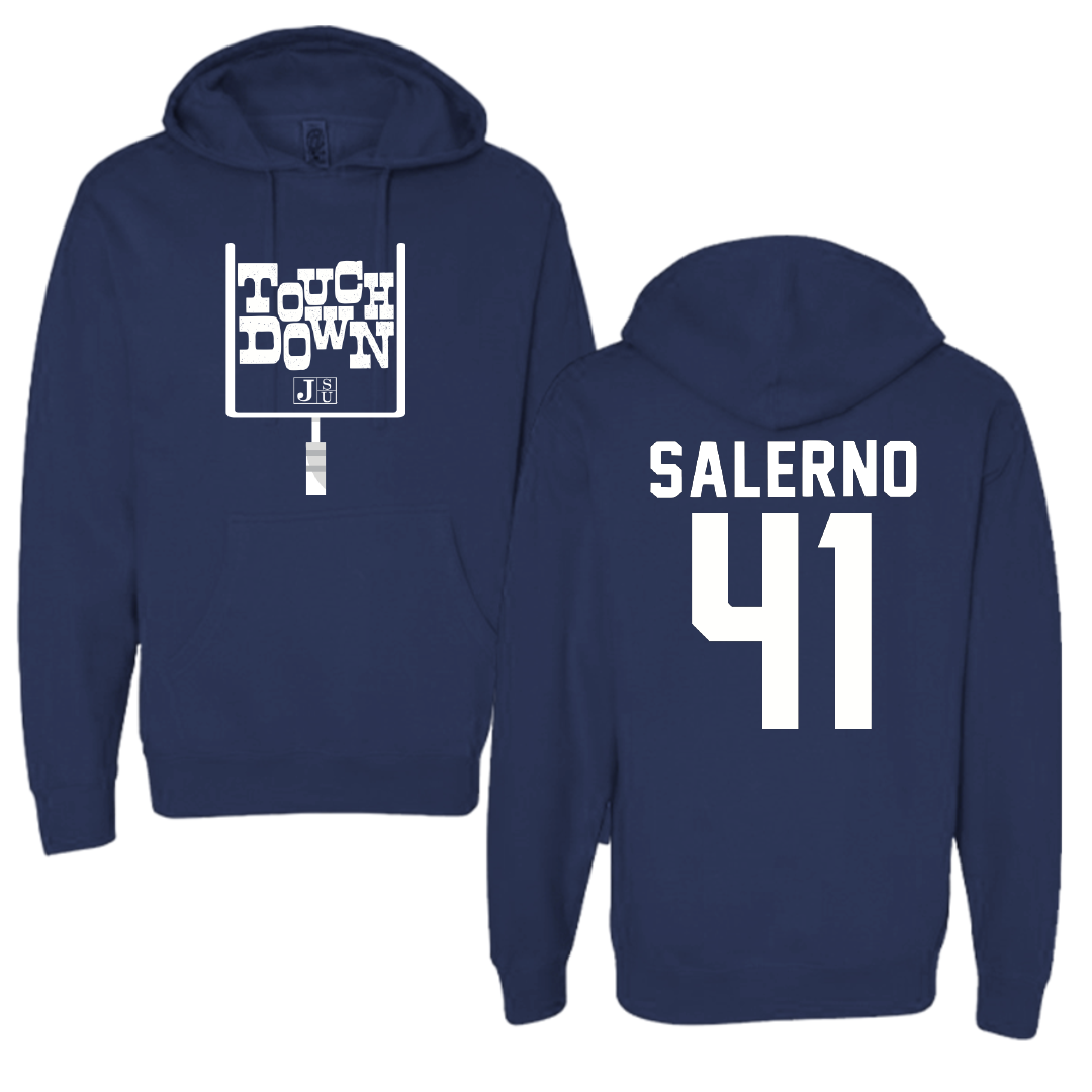 Jackson State University Football Navy Touchdown Hoodie - #41 Avery Salerno