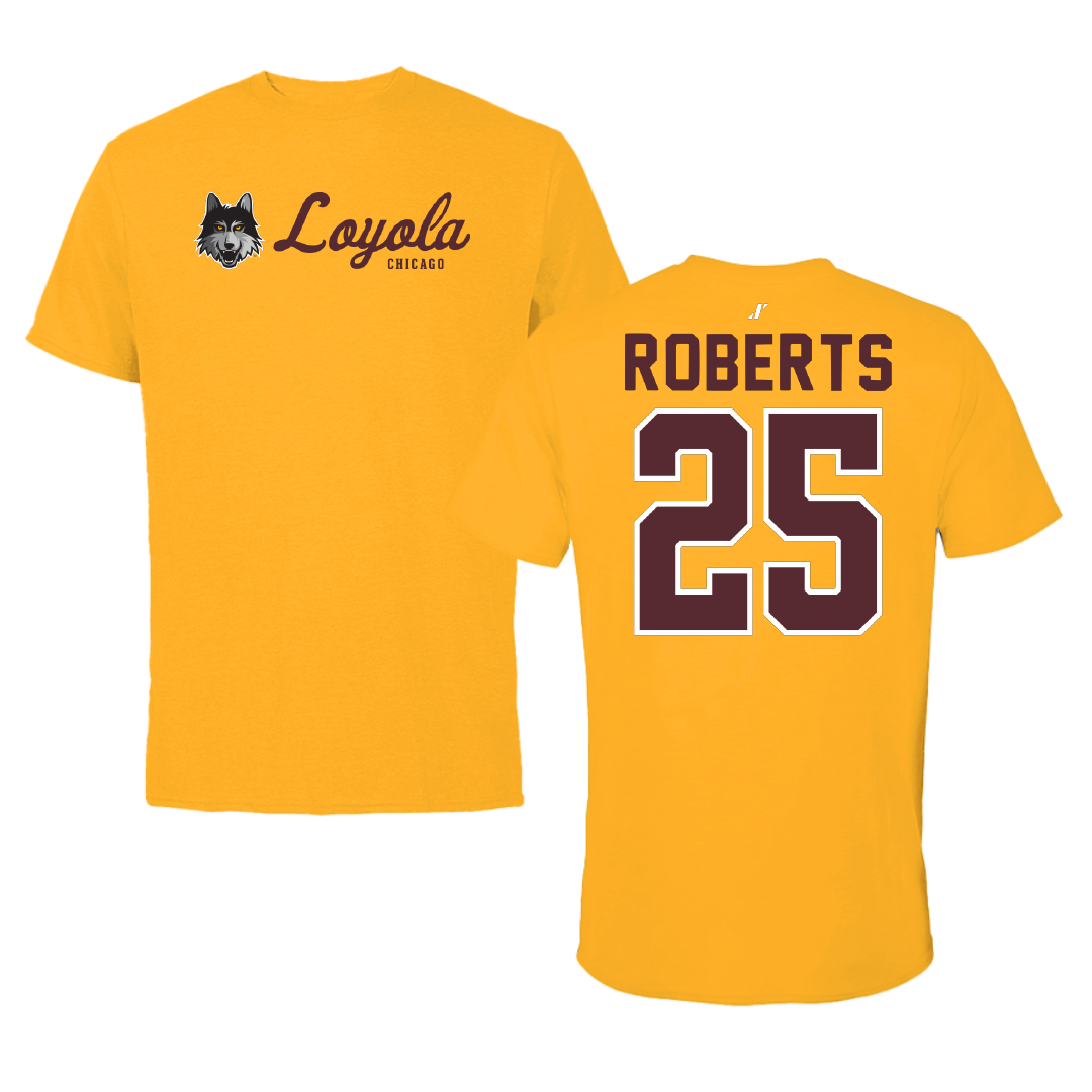 Loyola University-Chicago Soccer Gold General Performance Tee - #25 Emily Roberts