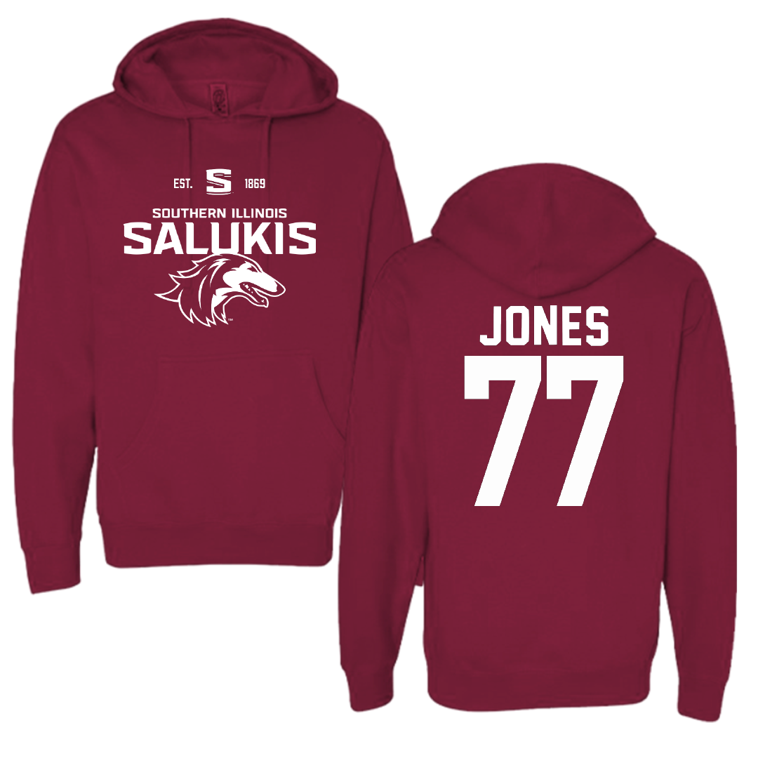 Southern Illinois University at Carbondale Softball Maroon General Hoodie - #77 Sidney Jones