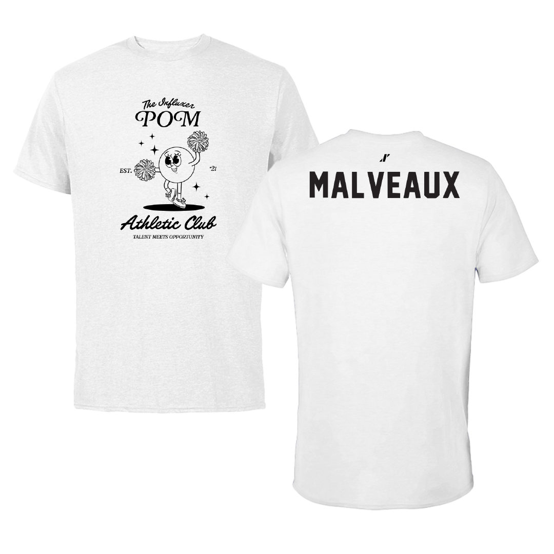 POM White Influxer Athletic Club Tee - Carli Malveaux