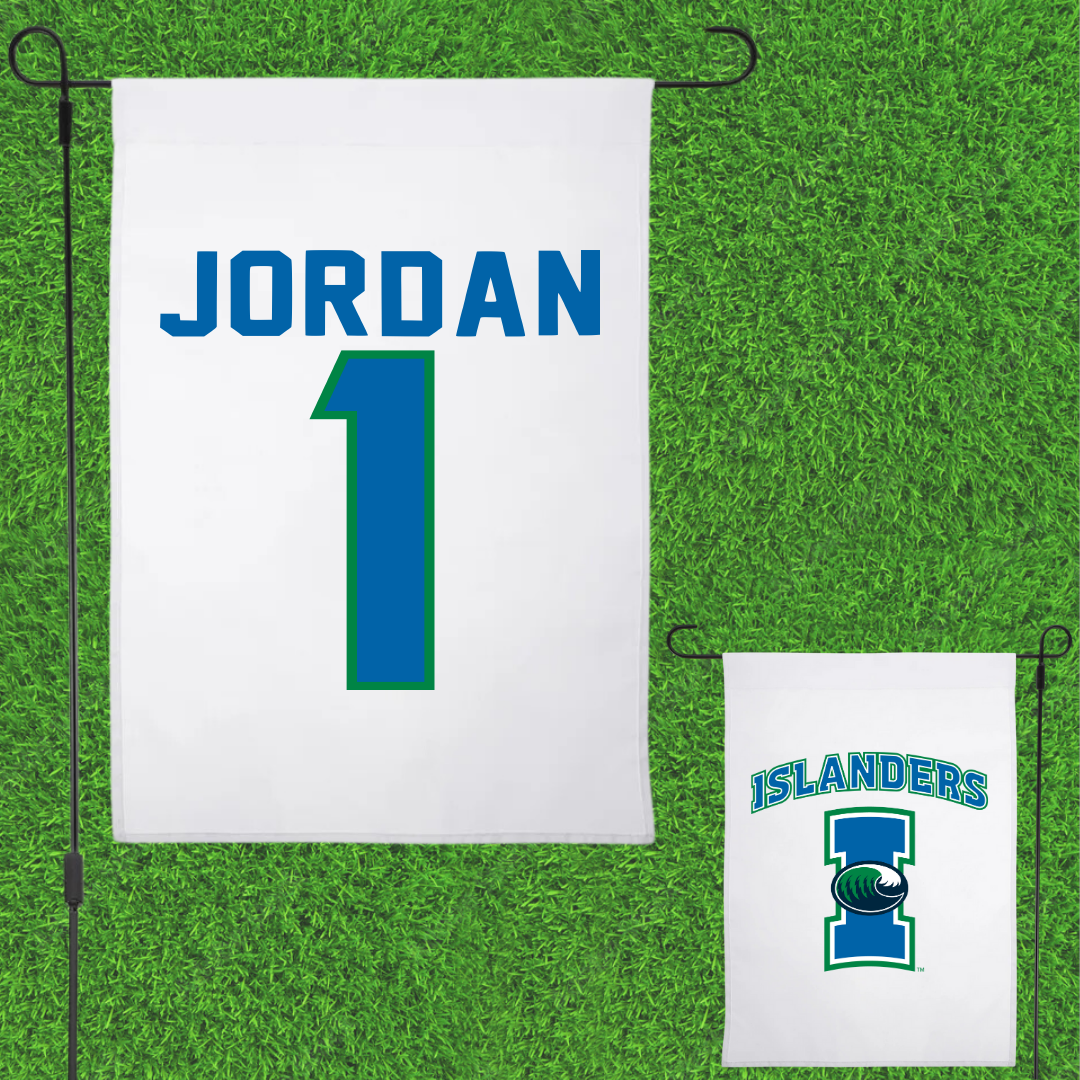 Texas A&M University-Corpus Christi Beach Volleyball White Garden Flag - #1 Raven Jordan