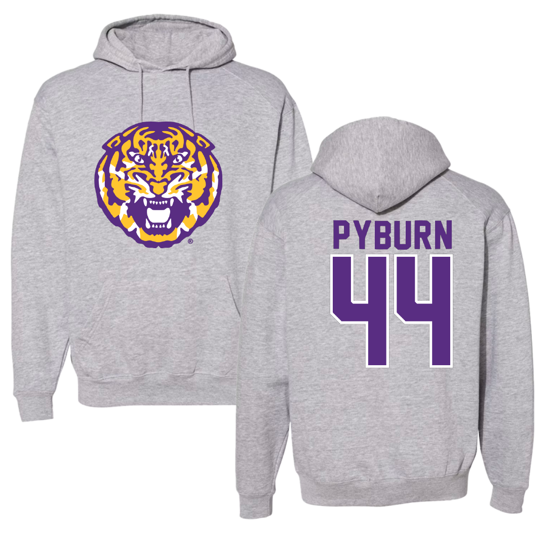 Louisiana State University Football Gray Hoodie - #44 Jack Pyburn