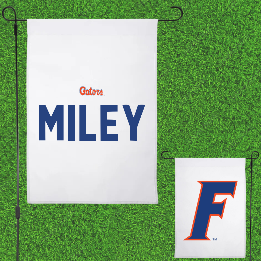University of Florida TF and XC White Garden Flag - Jacob Miley