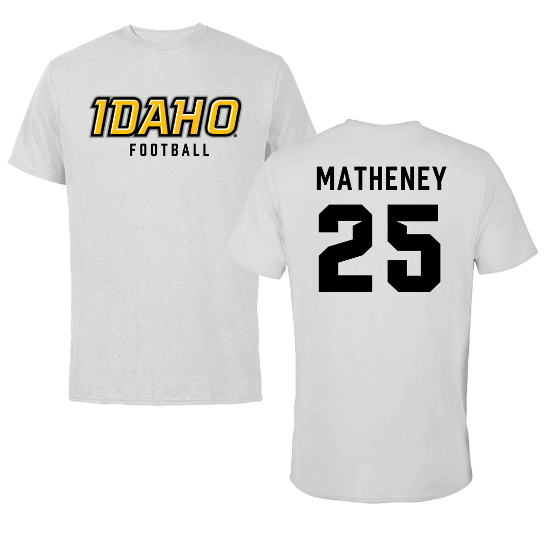 University of Idaho Football Gray Performance Tee - #25 Carlos Matheney