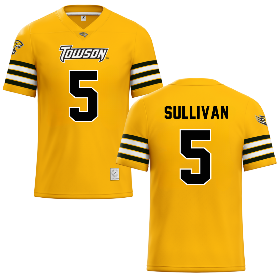 Towson University Gold Lacrosse Jersey - #5 Shannon Sullivan