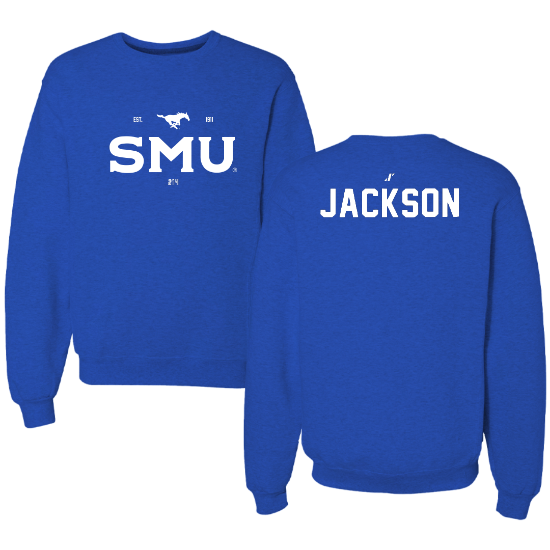 Southern Methodist University TF and XC Blue General Crewneck - Maykayla Jackson