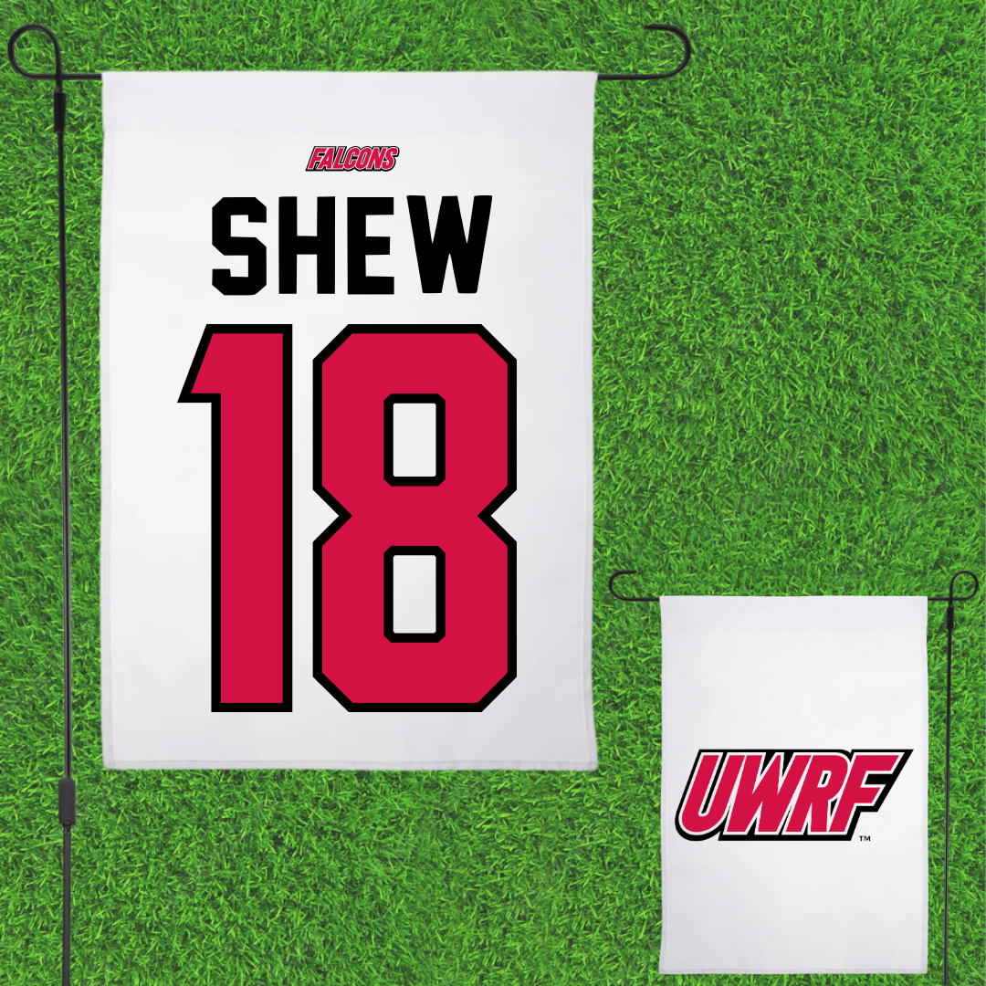 University of Wisconsin-River Falls Soccer White Garden Flag - #18 Madyson Shew