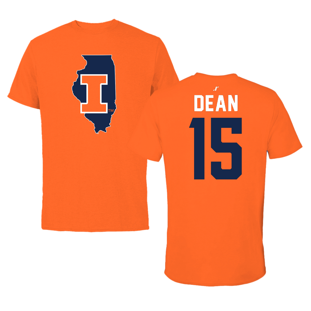 University of Illinois Volleyball Orange State Performance Tee - #15 Gabby Dean