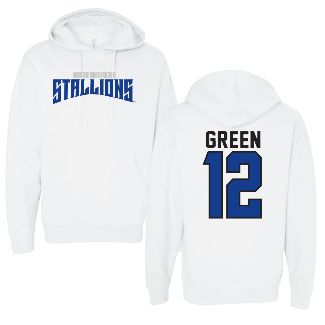 North American University Basketball White Classic Hoodie - #12 Desmond Green