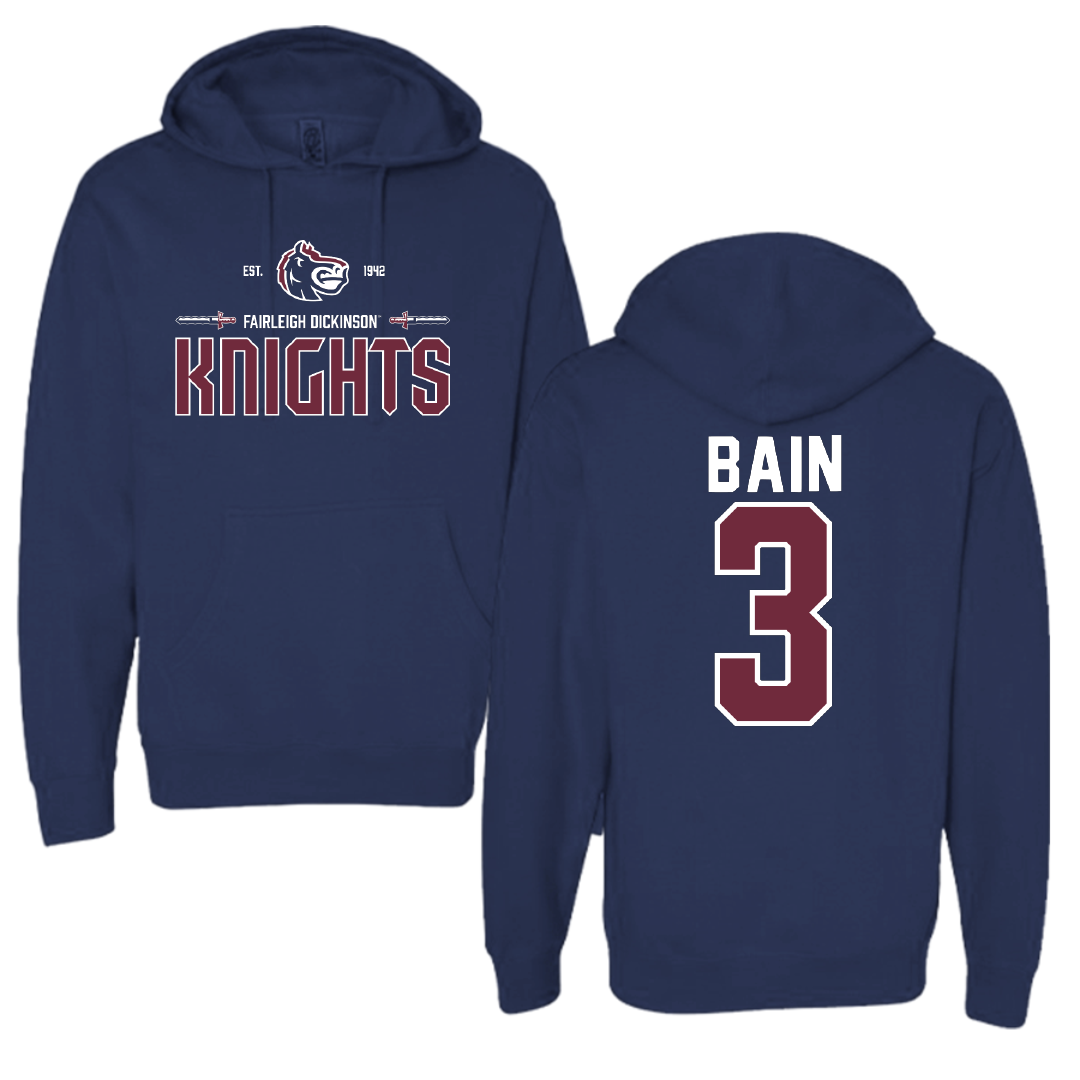 Fairleigh Dickinson University-Metropolitan Campus Volleyball Navy General Hoodie - #3 Avery Bain