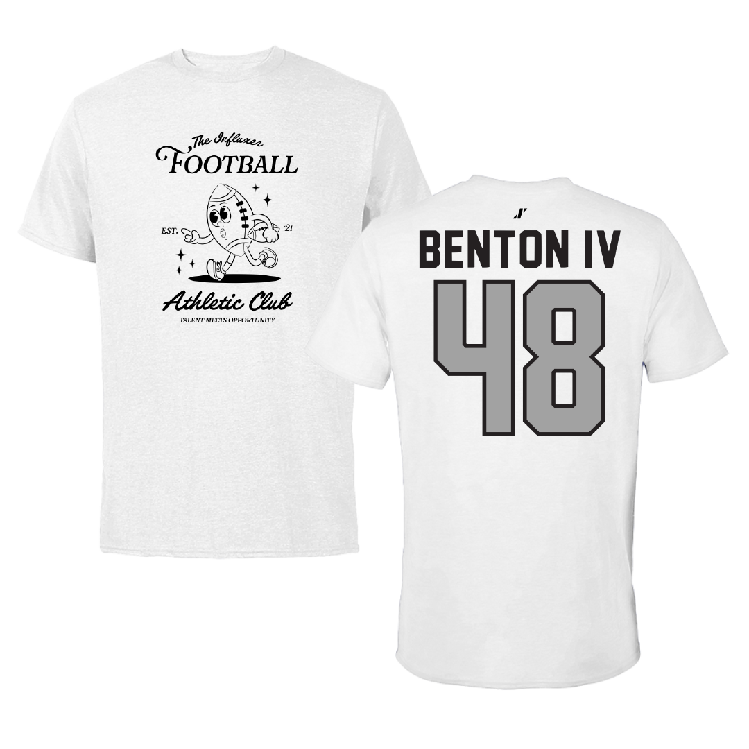 Football White Influxer Athletic Club Tee - #48 Will Benton IV