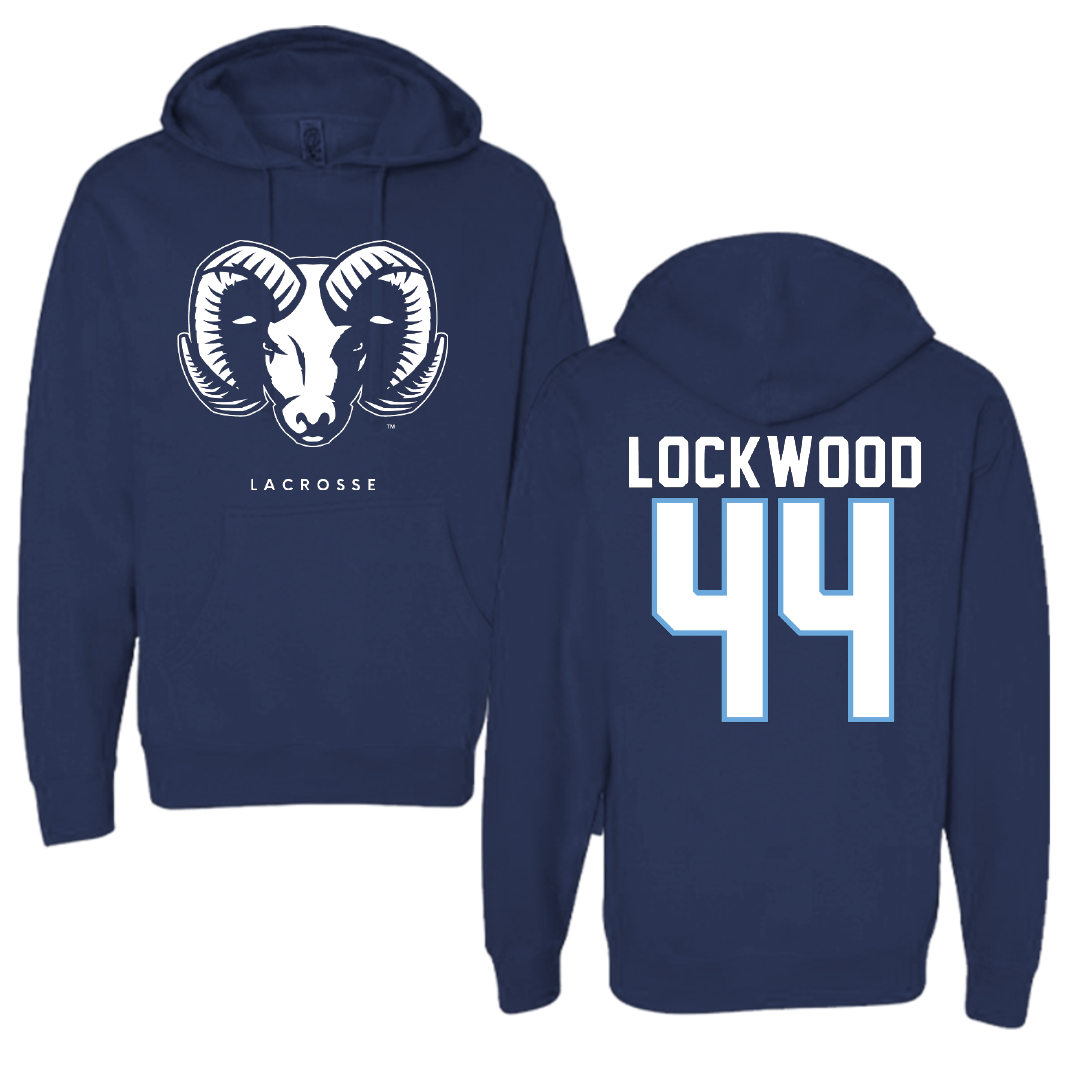 University of Rhode Island Lacrosse Navy Hoodie - #44 Zoe Lockwood