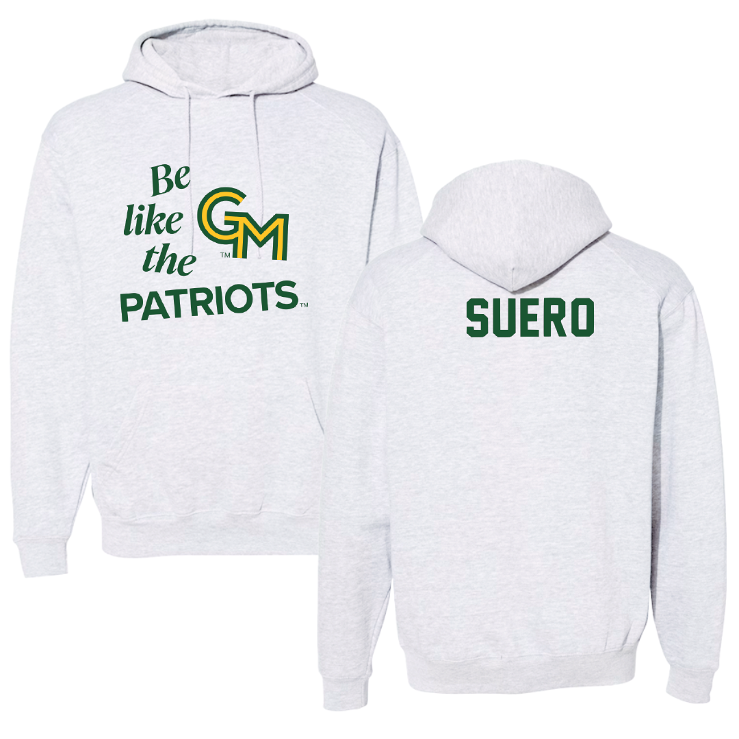 George Mason University TF and XC Light Gray Be Like Us Hoodie - Mia Suero
