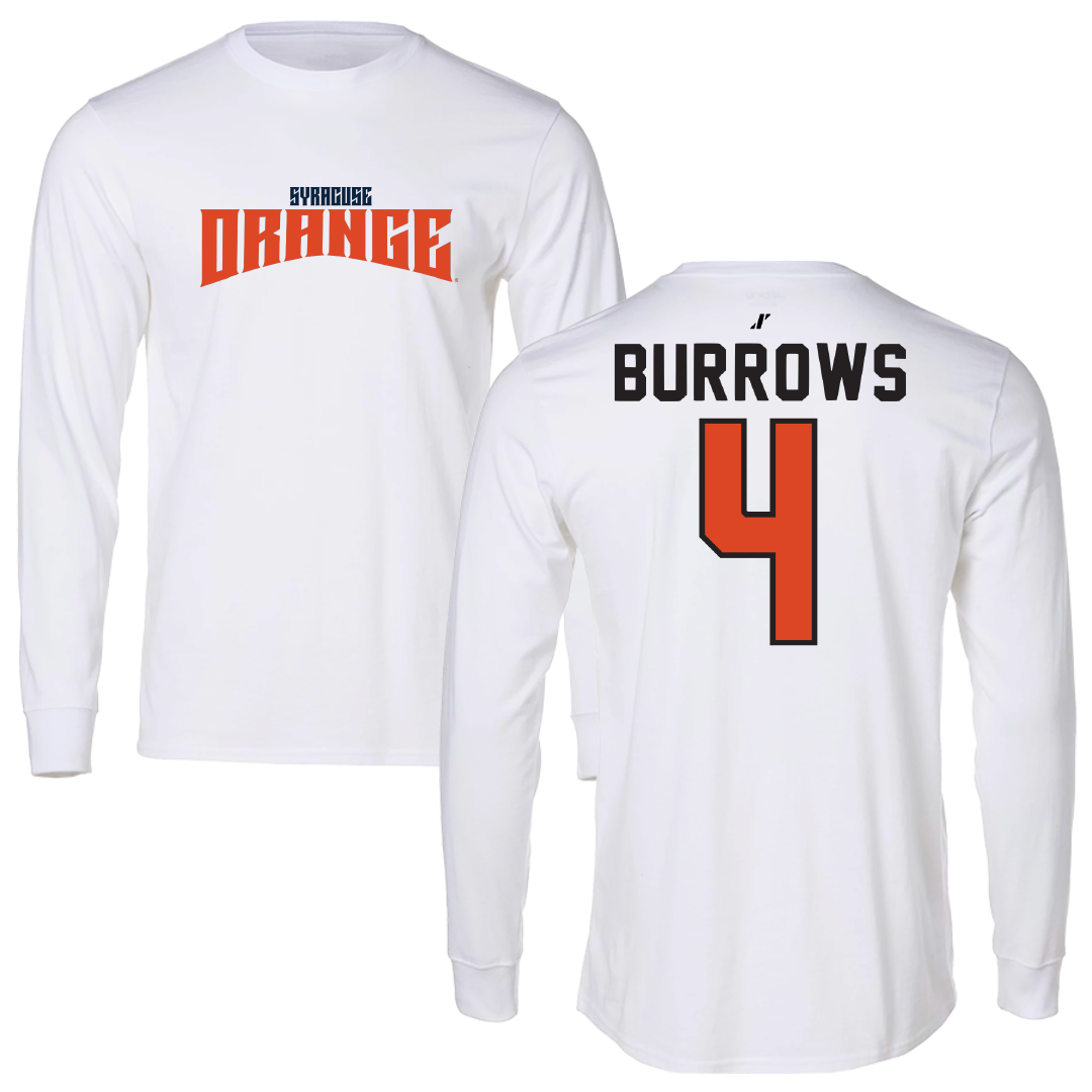 Syracuse University Basketball White Classic Long Sleeve - #4 Sophie Burrows